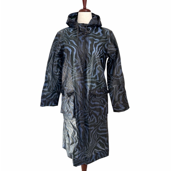 GANNI Tiger Print Water Repellent Biodegradable Raincoat EU36/US4 Oversized - Picture 4 of 10